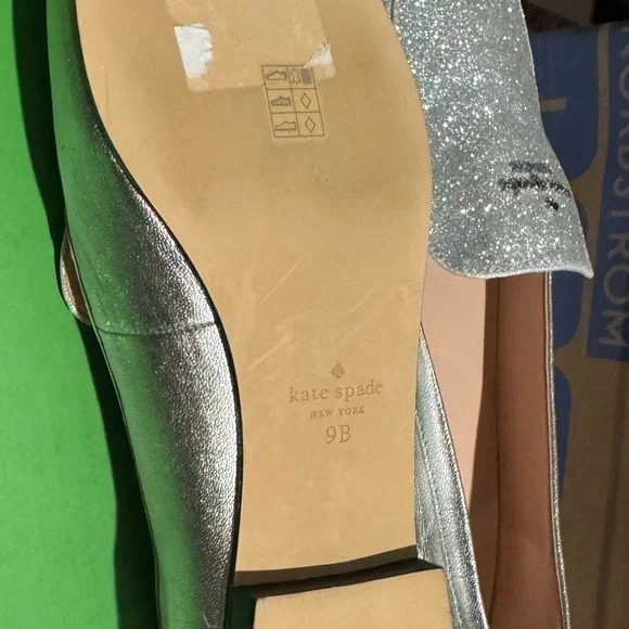 Kate Spade Silver Women's Loafers sz 10 - Picture 7 of 7